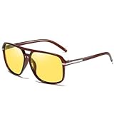 AIHUA-Shop. Retro photochromische polarisierte Sonnenbrille Anti-Glaring-Nachtsichtbrillen HD Tag und Nacht Fahren (Color Name : B-Leopard Print)