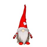 Holiday Gnome Handmade Swedish Tomte, Christmas Elf Decoration Ornaments Thanksgiving Day Gifts Skandinavian Swedish Gnoms Tomte Santa Christmas Gnome Plush Faceless Doll Xmas Decorations (Herren)