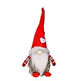 Holiday Gnome Handmade Swedish Tomte, Christmas Elf Decoration Ornaments Thanksgiving Day Gifts Skandinavian Swedish Gnoms Tomte Santa Christmas Gnome Plush Faceless Doll Xmas Decorations (Herren)