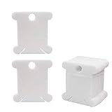 Garnspulen aus Kunststoff, 100 Stück Stickgarn Kreuzstich Stickgarn Karten Kreuz und Nähgarn Aufbewahrung (Weiß)