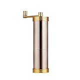 AWJ Tragbare Handkurbel Edelstahl Kaffeebohnenmühle Manuelle Kaffeemühle Vintage Kaffeemü