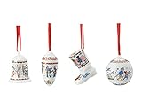 Glocke + Zapfen + Stiefel + Kugel 2021 Weihnachtsgaben - Hutschenreuther - Porzellan W
