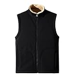 Herren Fleeceweste mit Kapuze Winter Warme Outdoor Weste Ärmellos Tank Tops Jacke Hoodie Sportweste Reißverschluss Kapuzenwesten Sweatshirt Kapuze Arbeitsweste T-Shirts für Sport und F