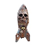 zhaoying Kleine Nuklear-Kriegskopf-Dekoration – Die Totenkopf-Bombe aus Kunstharz für Hof, Garten, Zuhause, Schreibtisch, Halloween-Dek