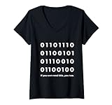 Damen Binärcode: NERD | Programmierer | Informatiker | Für ITler T-Shirt mit V
