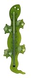 TFA Dostmann Gecko analoges Fensterthermometer, Außentemperatur, Montage mit Saugnäpfen, Gecko-Design, L 71 x B 12 x H 220