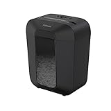 Fellowes Aktenvernichter Powershred LX50, 9 Blatt 4x37mm Cross-Cut P4, für Zuhause und das Home Office, mit Kindersicherung (Sicherheitssperre) und 17 Liter Papierkorb - schw
