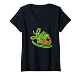 Damen Listen To Bob Shirt - Rasta Reggae Gift - Rastafari One Love T-Shirt mit V