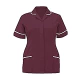 WENZHOU Damen V-Ausschnitt Schlupfhemd Kasack mit Motiv Bedruckt Kurzarm T-Shirts Tops Arbeitsuniform Ostern St. Patrick Bluse Schlupfkasack mit Taschen Dunkelblau, hellblau S-3XL