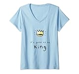 Damen Lustiges „Good To Be The King Royal Castle Crown Boss“ T-Shirt mit V
