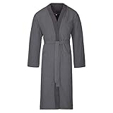 BUGATTI Bademantel Herren Kimono Jacopo Graphit - 003 L