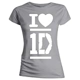 One Direction Unisex ONEDTEE46LSG03 T-Shirt, Grau, L