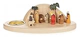 Rudolphs Schatzkiste Weihnachtskrippe Miniatur Krippe Weihnachtsabendmit Teelichthalter 20x6,7x9cm NEU Holzkrippe Jesuskrippe Erzgebirg