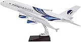 LAN Yu - 1:162 18 Zoll Airbus A380 Malaysia Airlines ABS-Harz-Flugzeugmodell-Druckguss-Flugzeugsammlungsgeschenk
