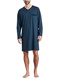 Schiesser Herren Langarm Nachthemd, Jeansblau, 56