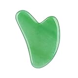Natürliche Jadestein Massage Tools, Guasha Board zur Hautpflege, Gesichts-Körper-Haut-Tools, Schönheit für SPA-Akupunktur, entlasten Nackenhände und -füße, fördern die Durchblutung, Grü