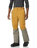 Amazon Essentials Wasserabweisende, Isolierte Schneehose, Gold/Hellbraun, Farbblock, S