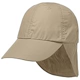 Hutshopping Cap mit Nackenschutz Basecap Baseballcap Sonnencap (One Size - beige)