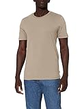 JACK & JONES Herren JJEORGANIC Basic Tee SS O-Neck NOOS T-Shirt, Beige (Crockery Detail: Slim), Large (Herstellergröße: L)