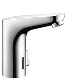 hansgrohe Wasserhahn Focus Elektronik-Waschtischarmatur, Auslauf Höhe 130mm mit Temperaturregulierung und Netzanschluss, C