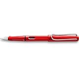 LAMY safari Füllhalter 016 – Moderner Füller in der Farbe Rot mit ergonomischem Griff und zeitlosem Design – Federstärke F