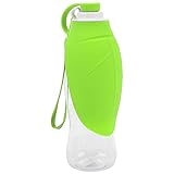 HEEPDD Hunde-Wasserflasche, Spenderschale Reise-Haustier-Wasserflasche 20oz Haustier-Wasserbecher Haustier-Wasserspender für Welpen Katzen Hamster Kaninchen und andere kleine Tiere(Grün)