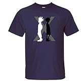 TOT BRQ Hunter X Hunter T Shirts Killua Zoldyck Baka-Klas O-Ansatz mit kurzen Ärmeln Klassische Anime 100% Baumwoll-T-Shirts der Männer (Farbe : Dunkelblau, Größe : XXL)