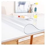 XXIOJUN-Transparente Tischdecke Transparente Tischdecke Tischauflagen, Dicker Klarer Plastikschutz, Anti-fettig Einfach Zu Schrubben Für Küchenherd, Schuhschrank, Unterstützung Der Anpassung
