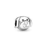 Pandora liebevoller treuer Hund Charm aus Sterling Silber - für Pandora Moments Armbänder geeignet - 791707