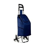 Faltbare Einkaufstrolley Tasche, faltbarer Trolley Cart, 3 Räder, Treppensteigerwagen, faltbar, einfach Treppensteigen, für Shopping, Picknick, Aufbewahrung zu Hause usw. Farbe: B