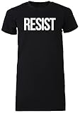 Resist Damen T-Shirt Lang Tee Schwarz Women's Black T-Shirt Long