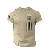 BIBOKAOKE T-Shirt Herren Klassischer Rundhals Muscle Shirt Vintage Bedrucktes Kurzarm Slim Fit Sommer Freizeit Tshirts Fitness Sportshirts Alltag Business Arbeit Kurzarmshirt Männer Top