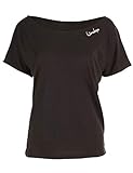 Winshape Damen Ultra leichtes Modal-Kurzarmshirt MCT002, Dance Style,Fitness Freizeit Sport Yoga Workout, Schwarz, M