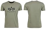Alpha Industries Herren Basic T-Shirt,Grün (Olive 11), Larg
