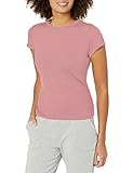 Champion Damen Sport Soft Touch Eco Ruched Side Tee T-Shirt, Rosa Beige, M