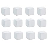 Balacoo 12Pcs Reptilien Mineral Steine Natürliche Calcium Stein Kleine Lava Platz Stein Cube Schildkröte Kalzium Rock Block für Süßwasser Aquarium Tank Weiß