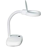 YCX Lupenleuchte LED Lupenleuchte, LED-Lupenleuchte Schreibtischlampe Arbeitsplatzlampe Lesehilfe Vergrößerungslampe,Weiß