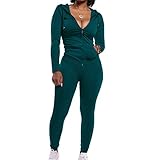 Zilosconcy Damen Hausanzug Trainingsanzug Velours Freizeitanzug Damen Basic Jogginganzug Schlafanzug Kapuzenpullover Outfit mit Taschen Hose mit Kordelzug und T