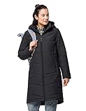 Jack Wolfskin Damen NORTH YORK COAT W winddichter Wintermantel, black, S