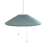 Moderne LED Pendelleuchte, Kreativität Verformung Nordic Hängelampe Plissee Stoffschirm Deckenleuchte Höhenverstellbar Retro Regenschirm Leuchte Weißes Licht 48