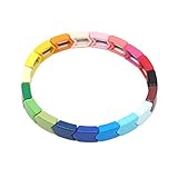 KANYEE Boho Regenbogen-Armband Legiertes Stretch-Armband Einzigartiges mehrfarbiges Damen-Armband Geschenk-81B