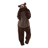 Dwevkeful kuschel jumpsuit damen Plüsch Pyjama Einfarbig Fleece Overall Onesie Kuschelig Lange Ärmel Einteiler Schlafanzug mit Kapuzen Freizeitanzug Set Flauschig Ganzkörperanzug