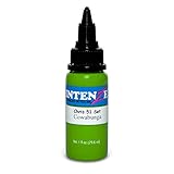 INTENZE Tattoo Farbe grün 30ml -Chris 51 Cowabunga Set-DasOrg.:Farbecht & komplett sterile TattooInk Vegan TattooInk für PermanentTattoo,Stick & Poke TattooPaint mit perfek