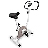 Fitness Fahrrad Heimtrainer Ergo Bike Trimmrad kompakt Cardio Ergometer (Grau)