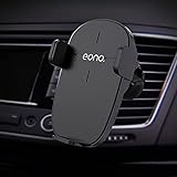 Amazon Brand - Eono C3 Kabelloses Autoladegerät Elektromagnetischer Sensor Qi-Zertifiziert 15W Max Schnelles handyhalterung Auto mit ladefunktion kfz handyhalter für iPhone Samsung Huawei LG(Schwarz)