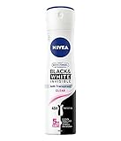 NIVEA Black & White Invisible Clear Deo Spray (150 ml), Anti-Transpirant mit Anti-Flecken-Formel, mit 48h Schutz und NIVEA Pflegekomplex