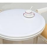 Sonakia Tischdecke Rund PVC, Wasserdicht/fleckenabweisend Transparente Tischtuch, Haushaltsweiche Glasschutzfolie, 1,5mm Dicke Starke Klare Tischdecke, Für Möbel, Garten, Party,60cm/23.5