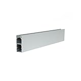 Führungsschiene Alu für Mini Vorbaurollladen Rolladen 53x22mm + Bürstendichtung (150cm, weiss)