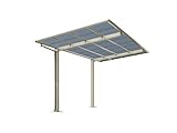 XIMAX Swingline Edelstahl-Look Carport 75 kg/m2, 531 x 275 x 283 cm, Komplettb