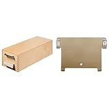 HAN Karteikasten 1007, DIN A7 quer aus Holz/Hochwertige Lernkarteibox aus edlem & robustem Naturholz für 1.500 DIN A7 Karteikarten & als Lehrmaterial & Metall-Stützplatte DIN A7 quer, b